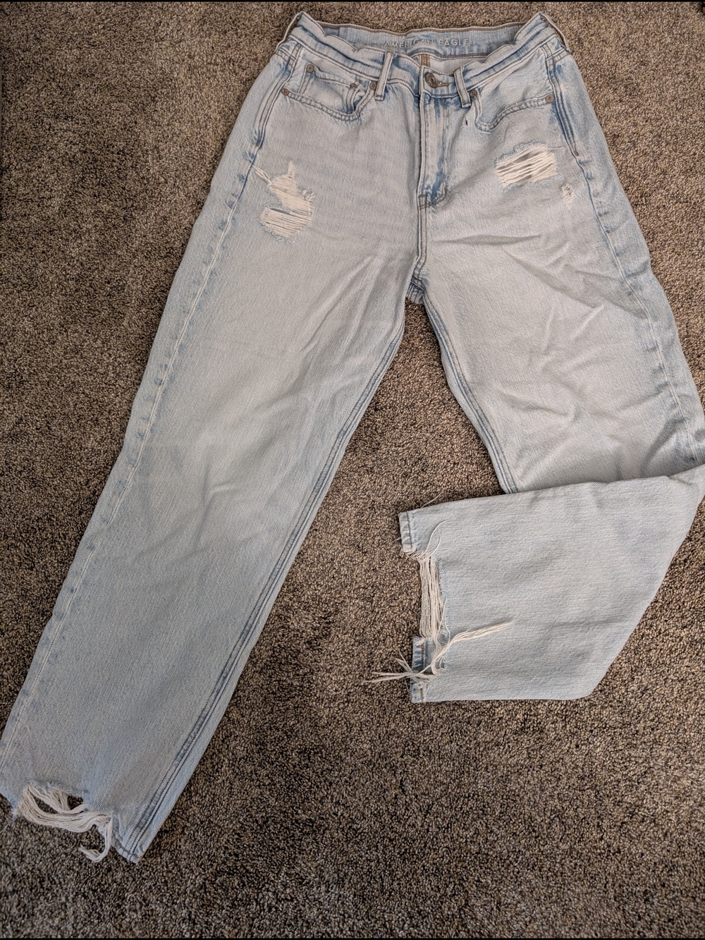 🌼 American Eagle Highest Rise 90s Boyfriend Jeans Distressed Size 8 EUC